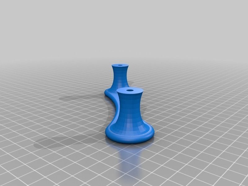 Curvy Door Handle Free 3D print model_3