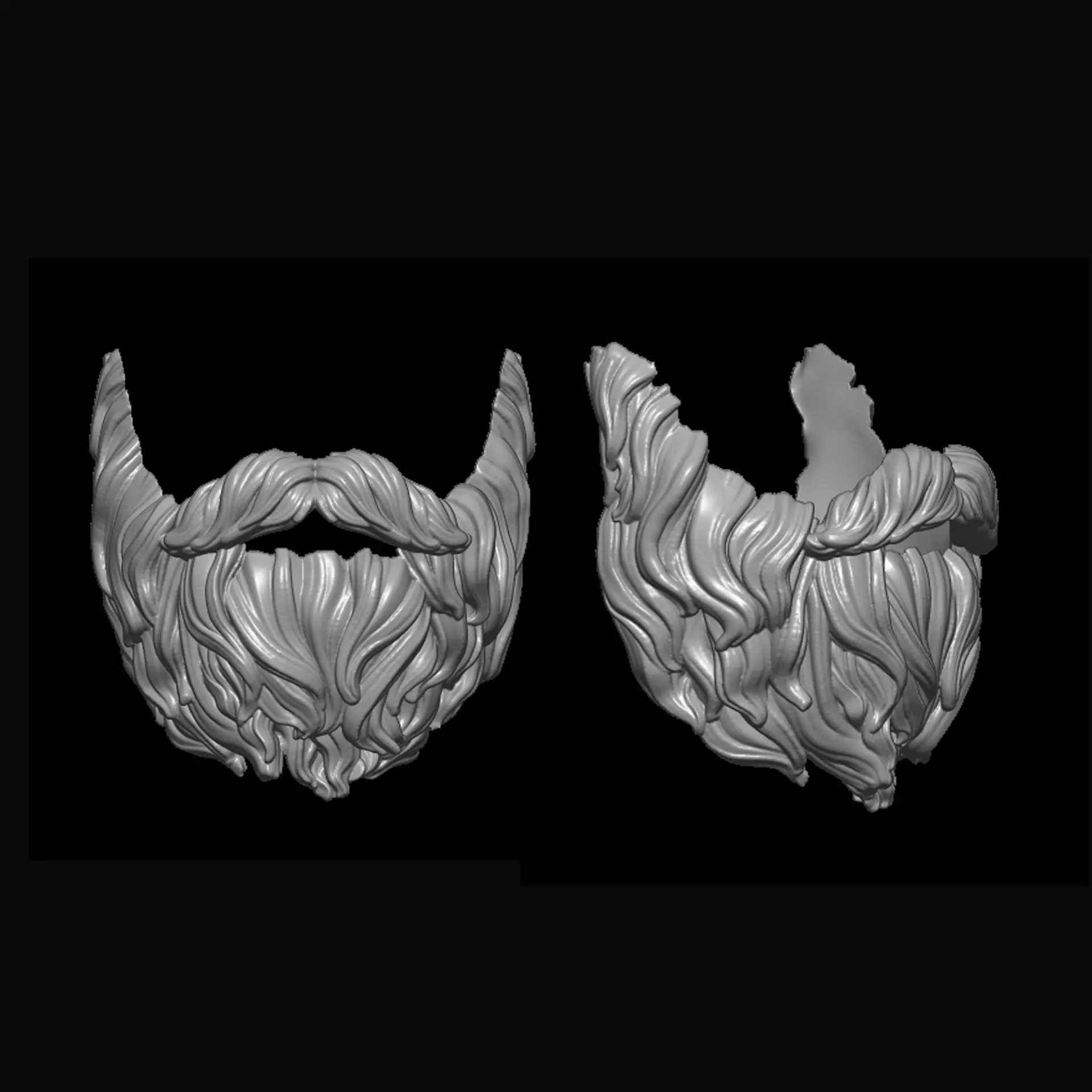 Beard 3D print model_0