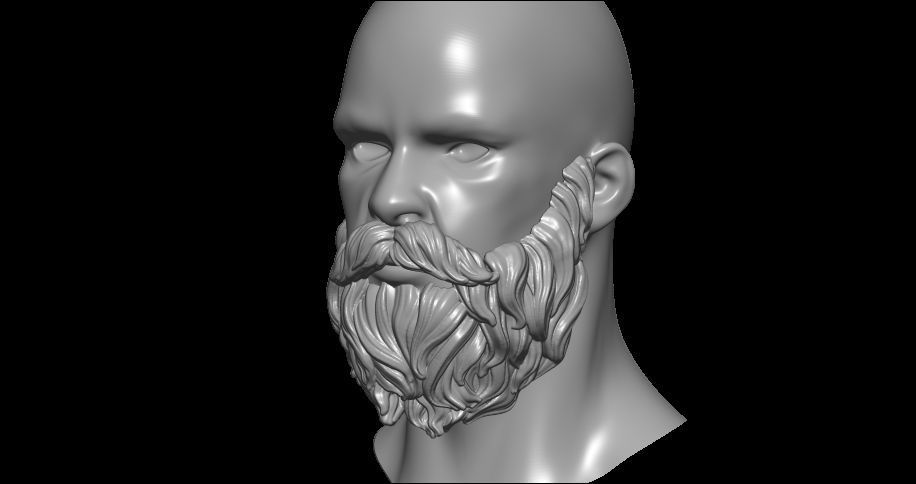 Beard 3D print model_7