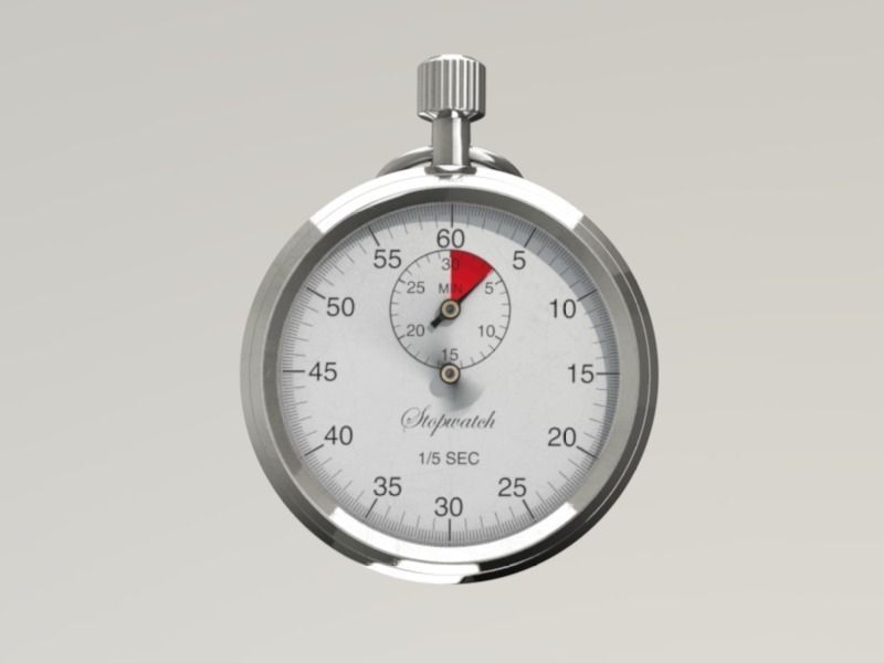 Stopwatch 3D model_3