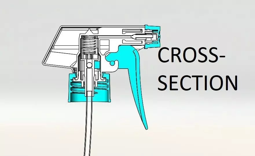 Spray trigger pump 3D print model