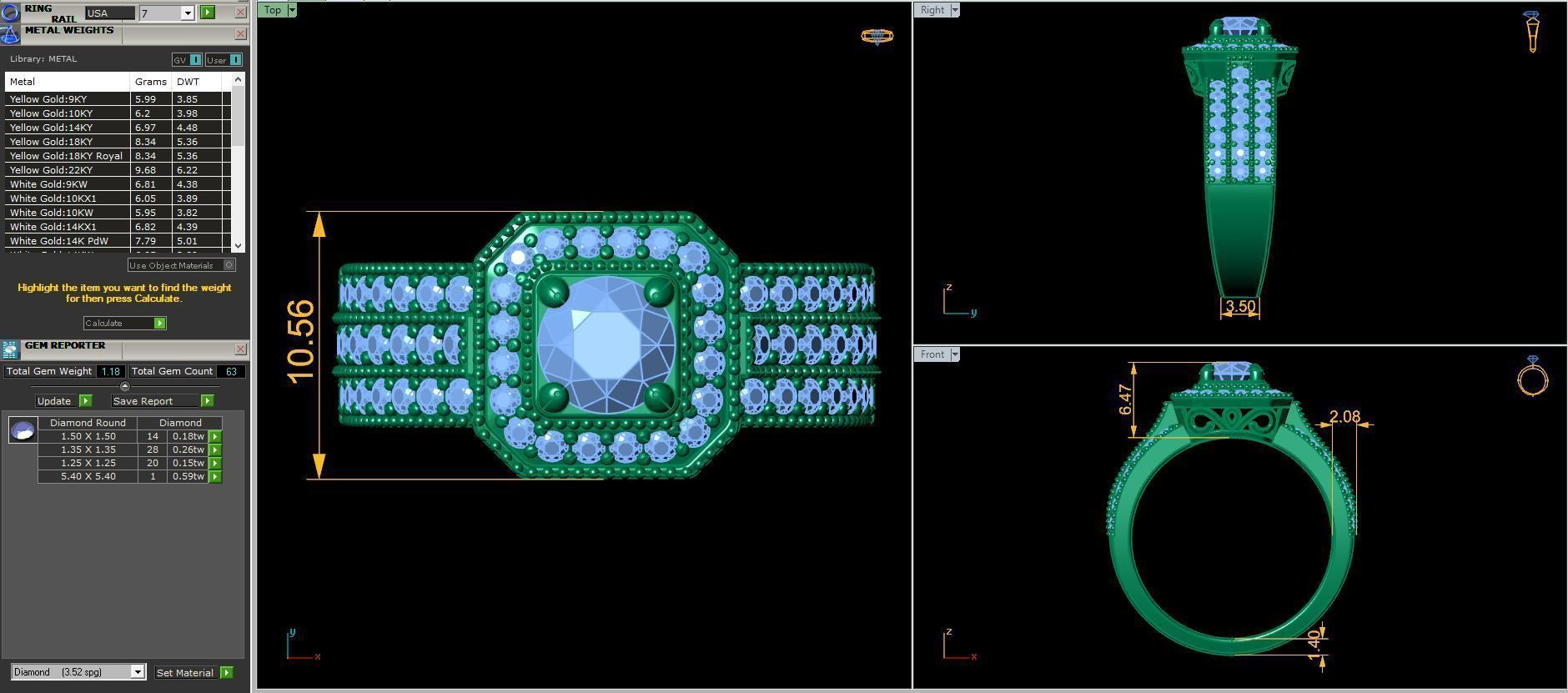 Fancy Halo Ring  3D print model_2