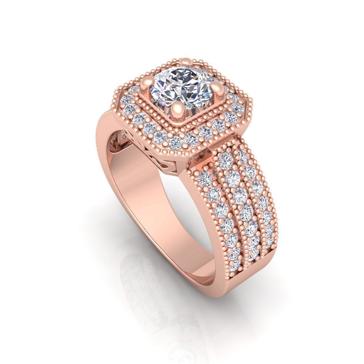 Fancy Halo Ring  3D print model_14