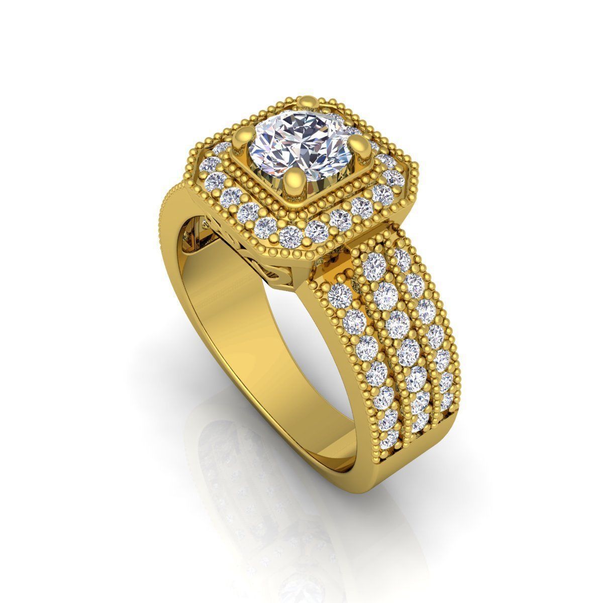 Fancy Halo Ring  3D print model_13