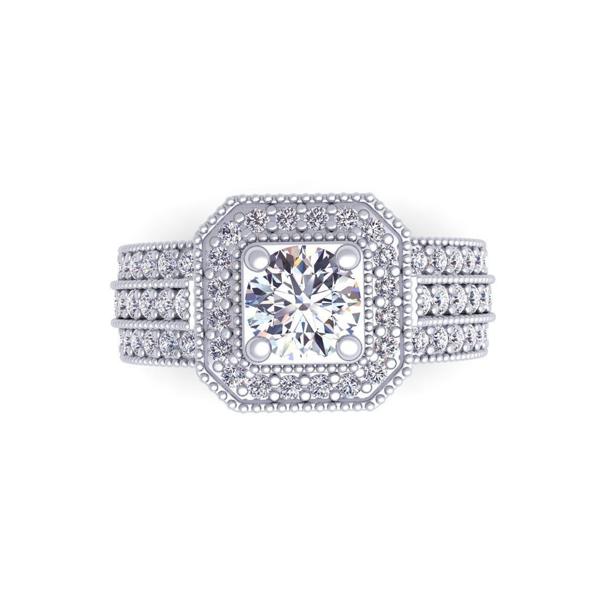 Fancy Halo Ring  3D print model_9