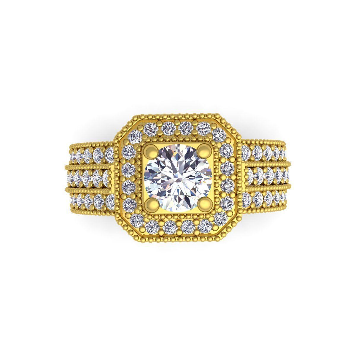 Fancy Halo Ring  3D print model_7