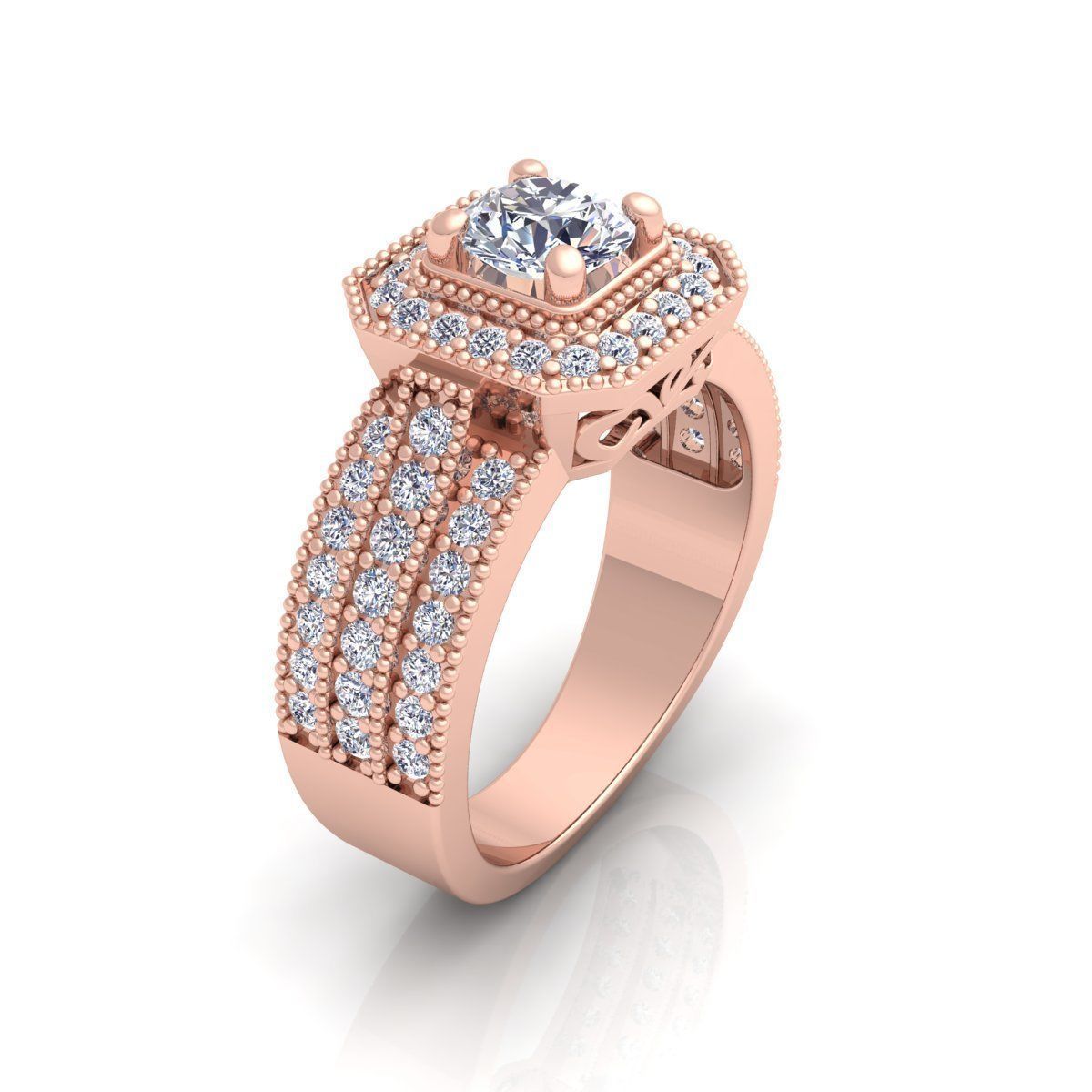 Fancy Halo Ring  3D print model_11