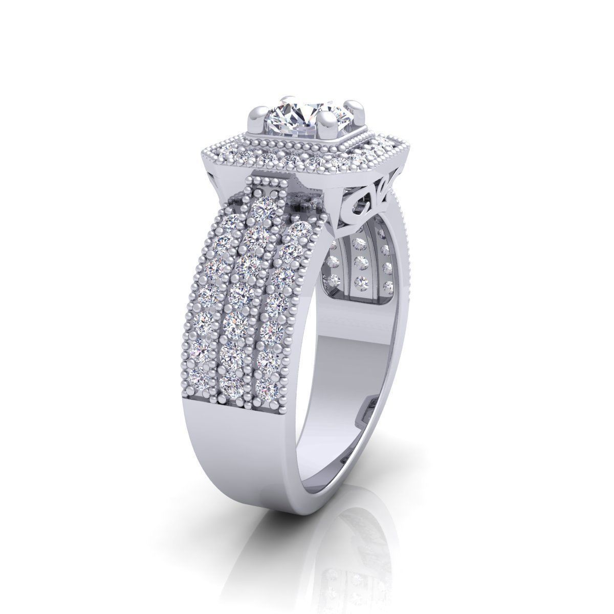 Fancy Halo Ring  3D print model_6