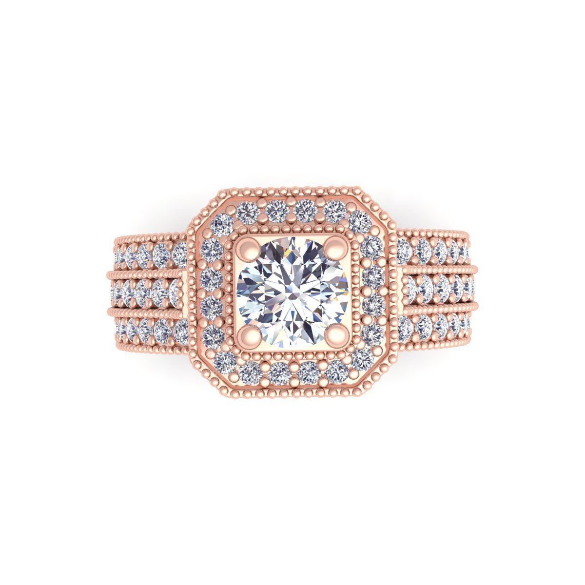 Fancy Halo Ring  3D print model_8