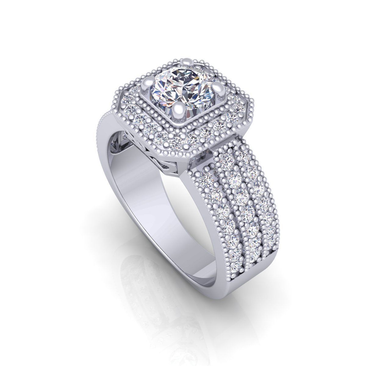 Fancy Halo Ring  3D print model_15