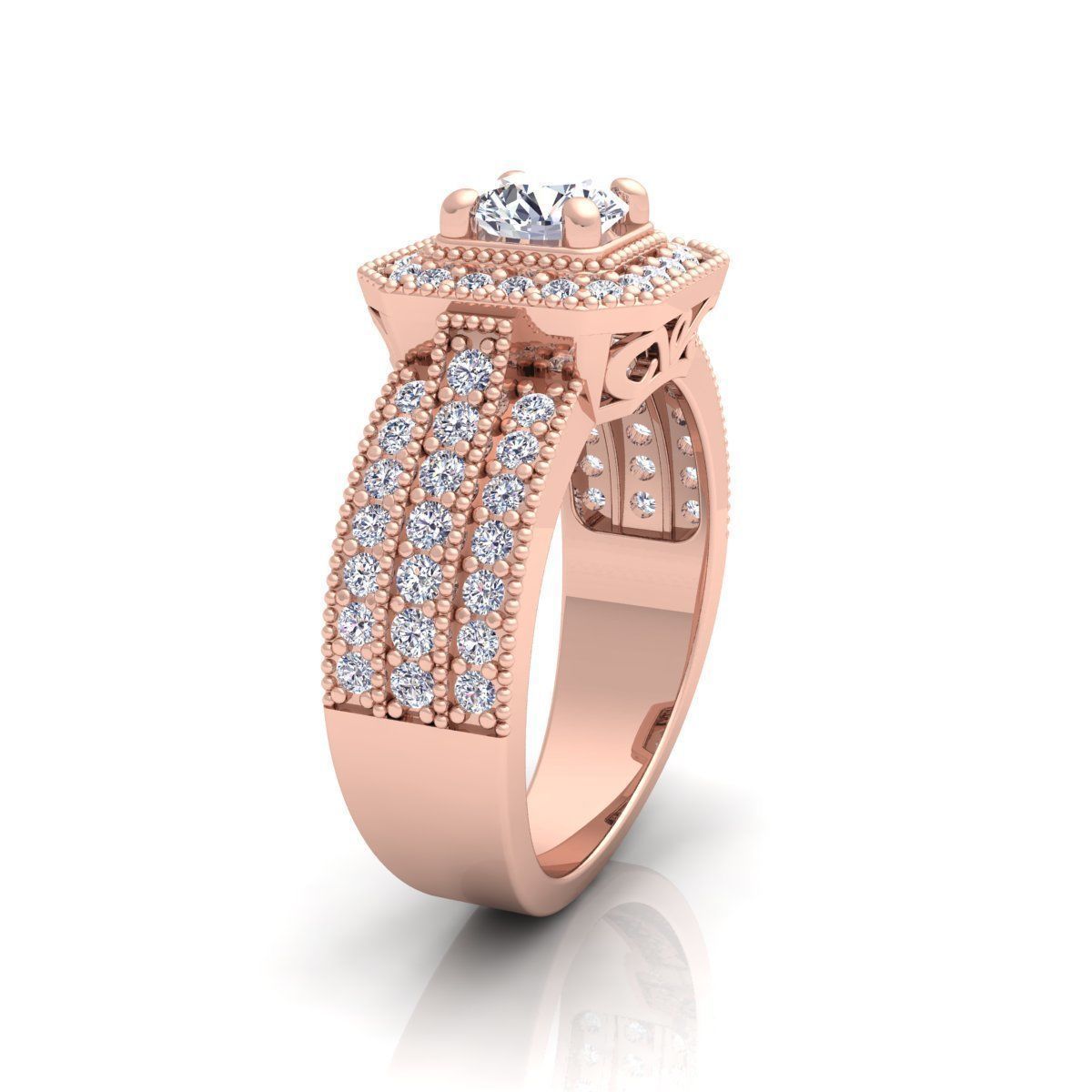 Fancy Halo Ring  3D print model_5