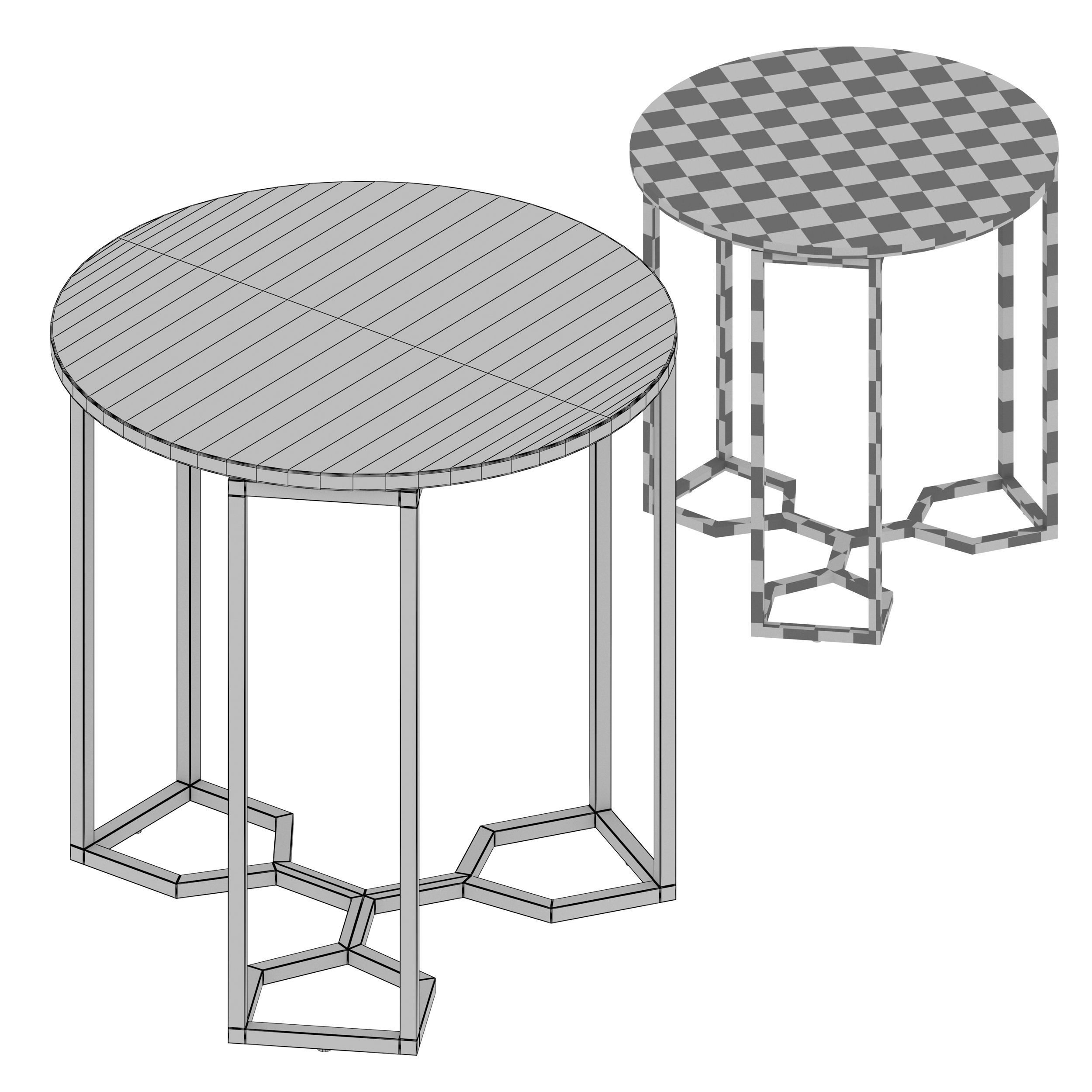 Hattie End Table Crate and Barrel 3D model_11