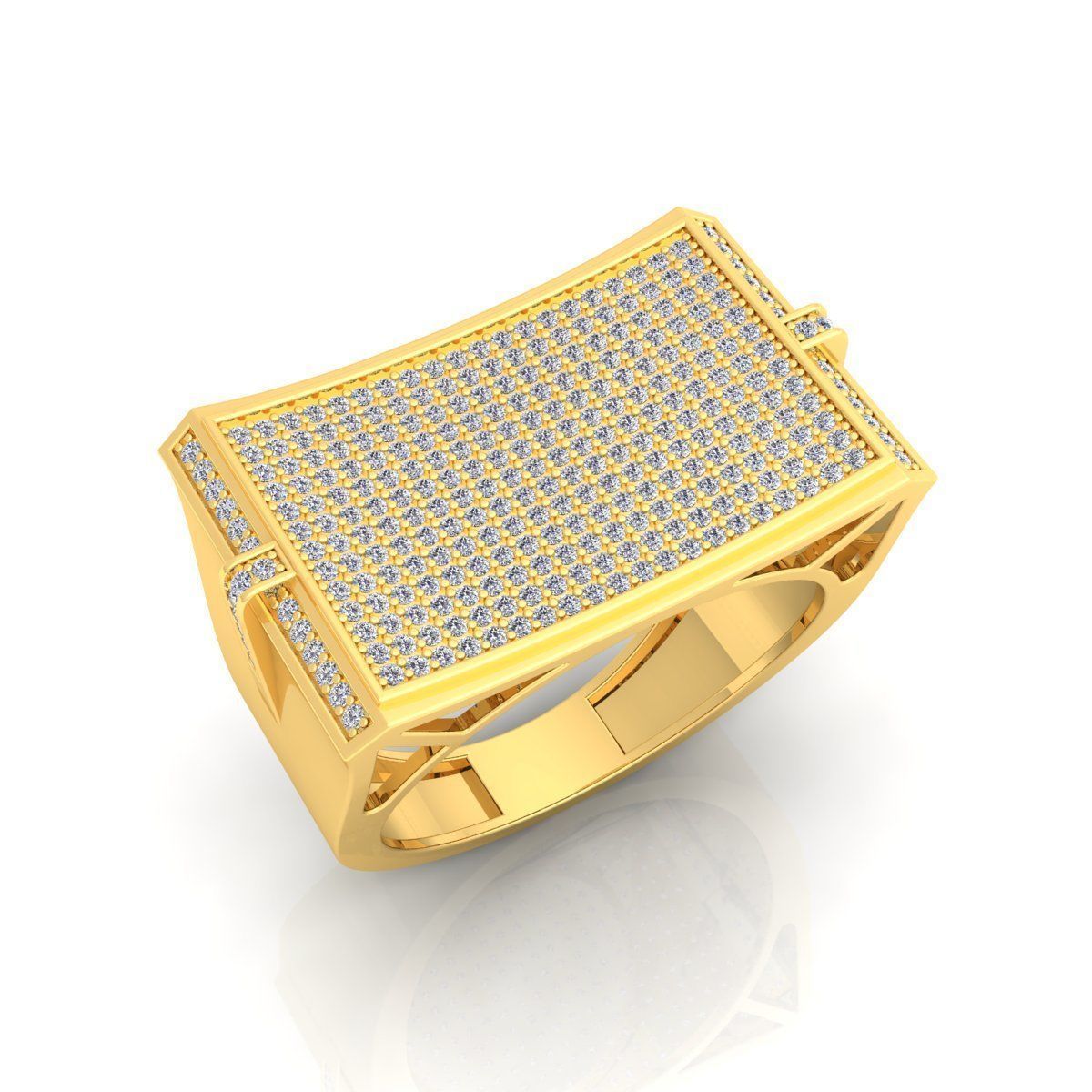 Fancy Mens Ring 01 3D print model_9