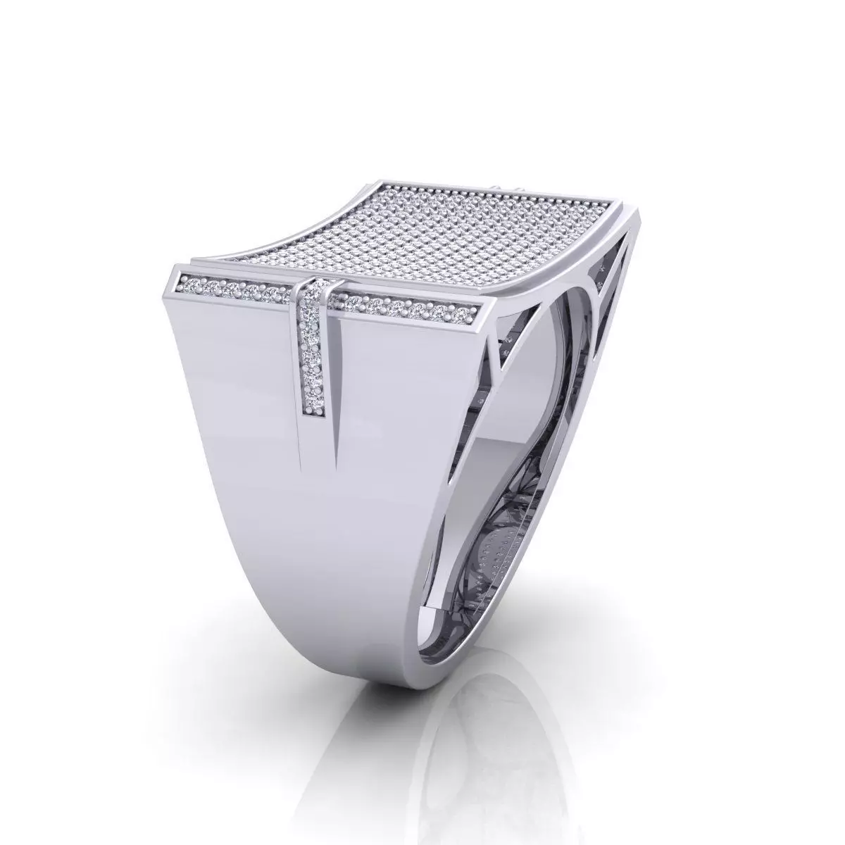 Fancy Mens Ring 01 3D print model_0