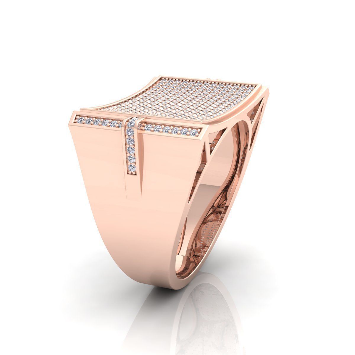 Fancy Mens Ring 01 3D print model_1