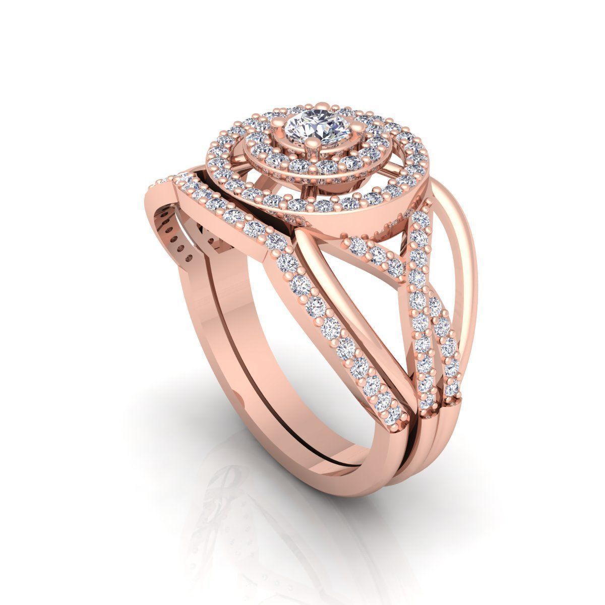 Fancy Woman Set Ring  3D print model_11