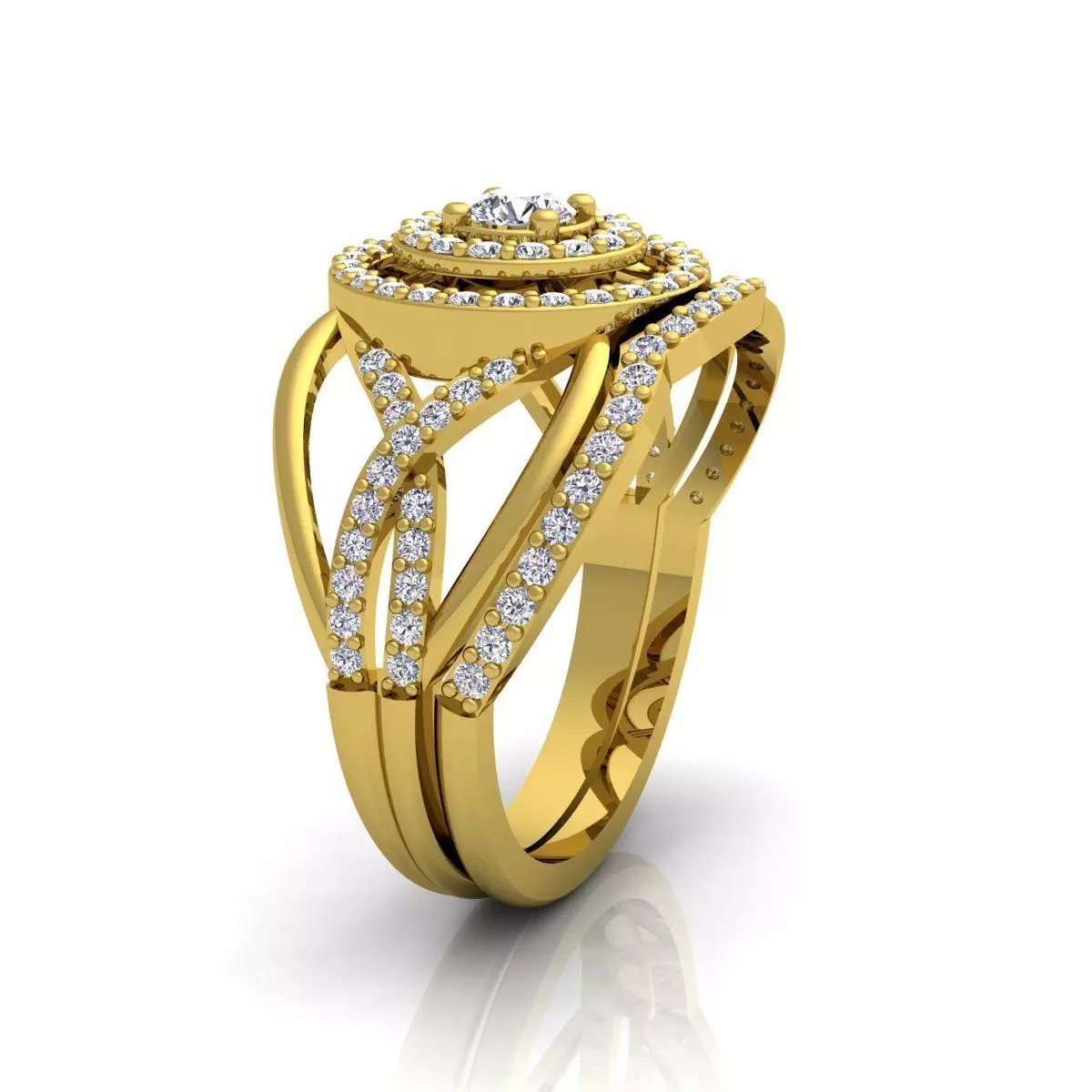 Fancy Woman Set Ring  3D print model_0
