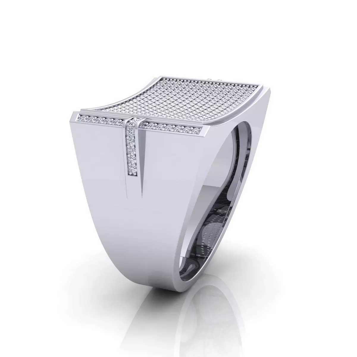 Fancy Mens Big Ring  3D print model_0