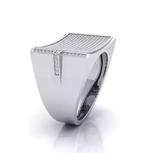 Fancy Mens Big Ring  3D print model