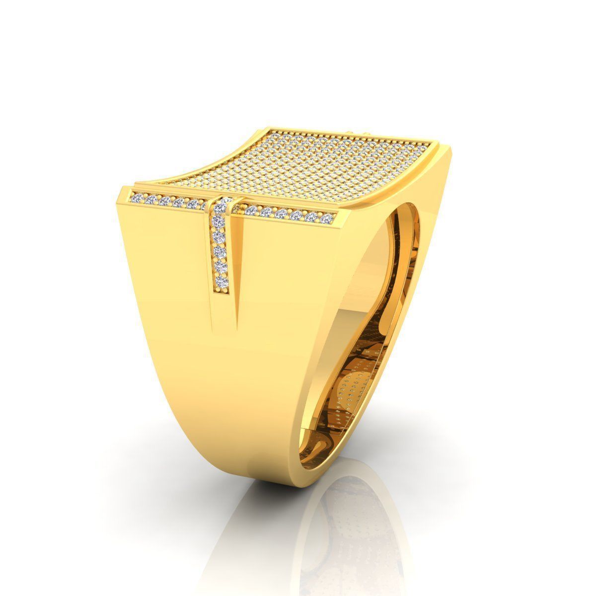 Fancy Mens Big Ring  3D print model_2