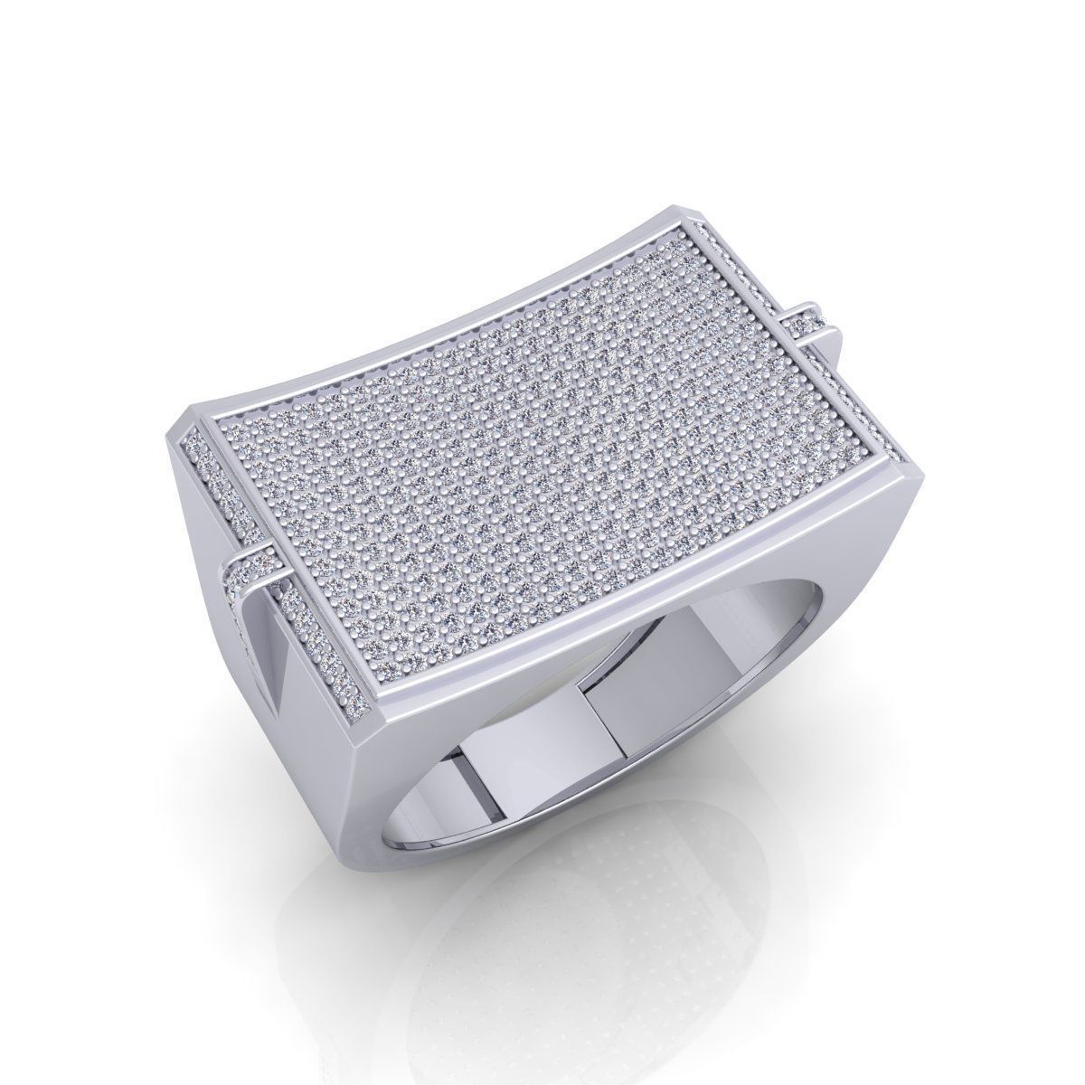 Fancy Mens Big Ring  3D print model_7