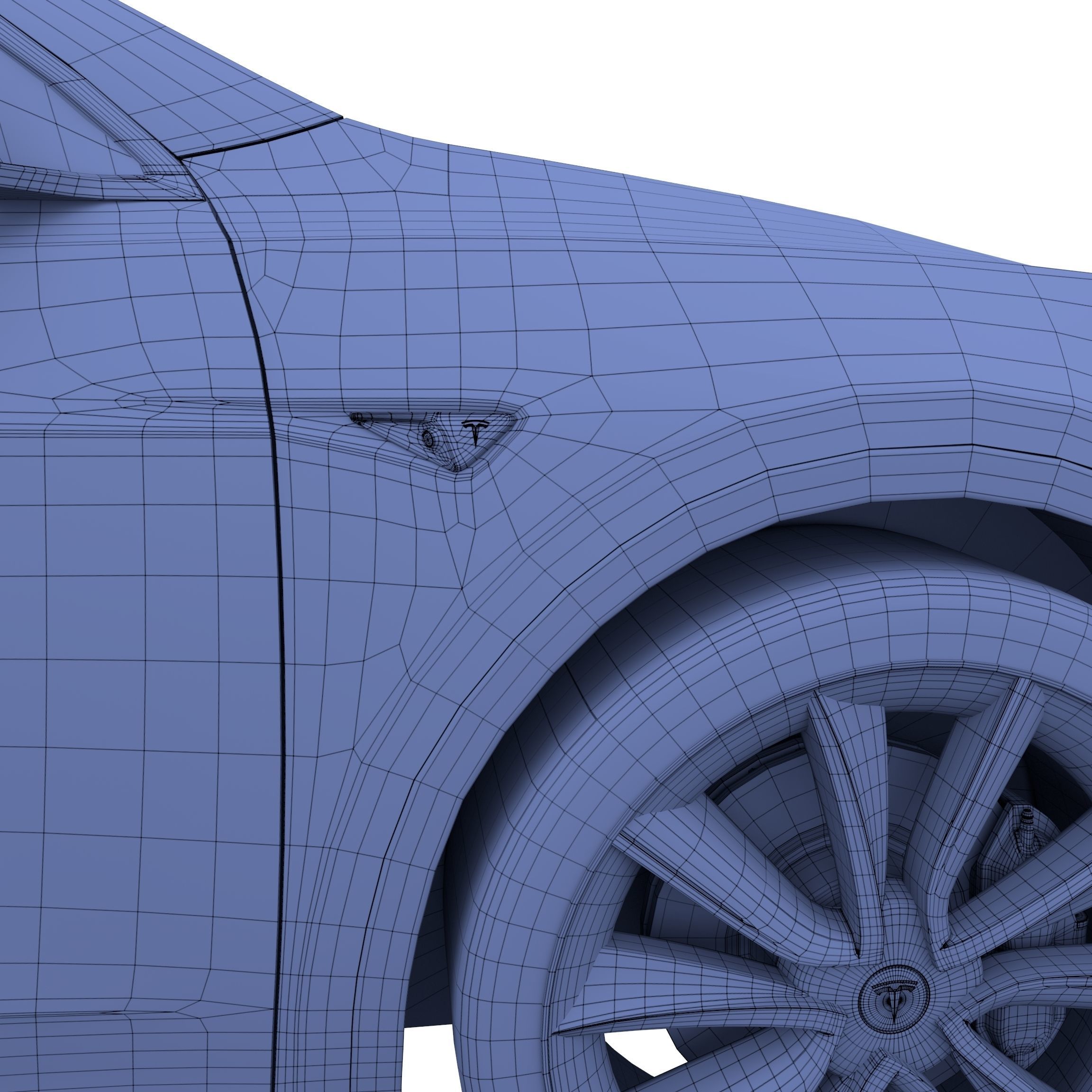 Tesla Model Y RWD Red with chassis 3D model_43