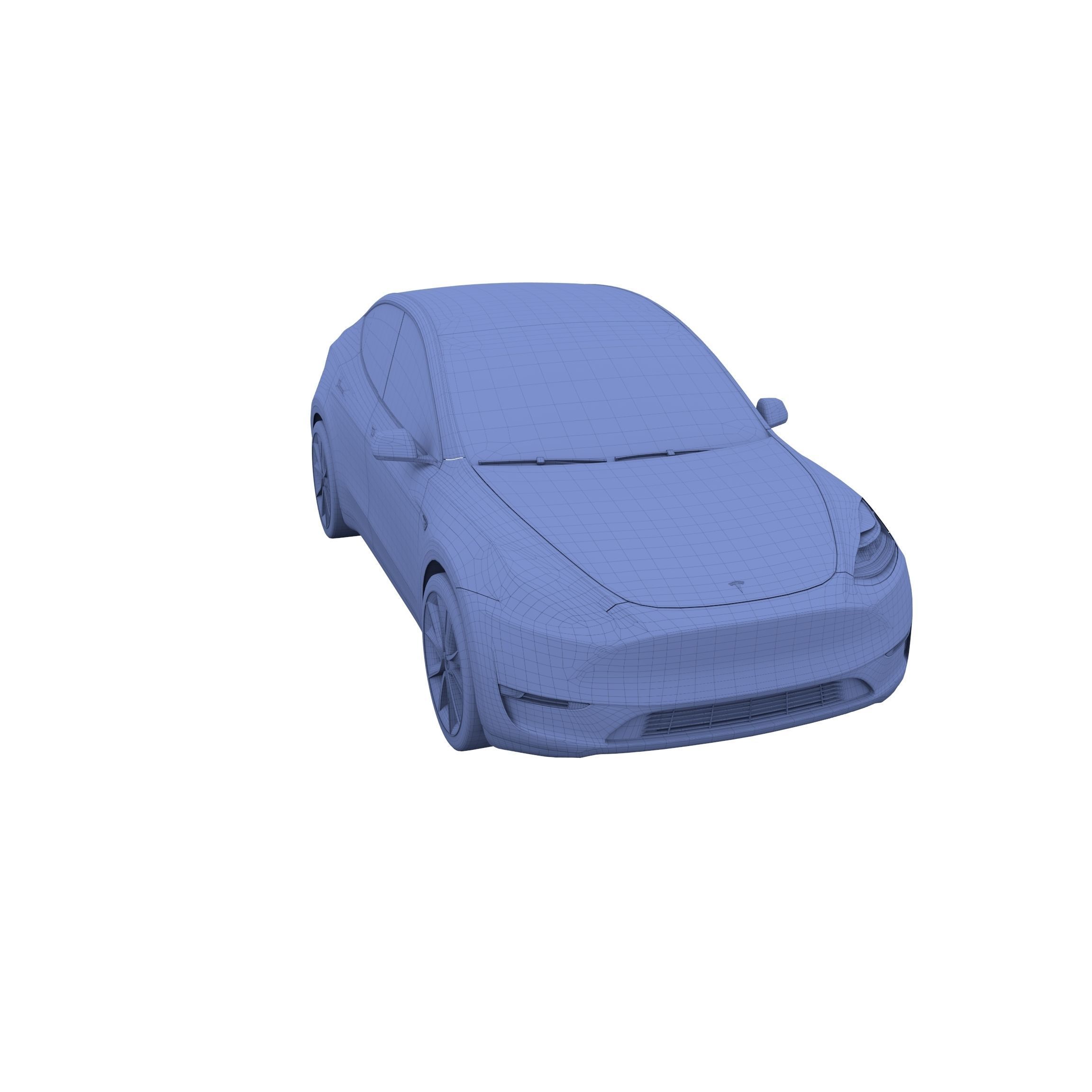 Tesla Model Y RWD Red with chassis 3D model_40