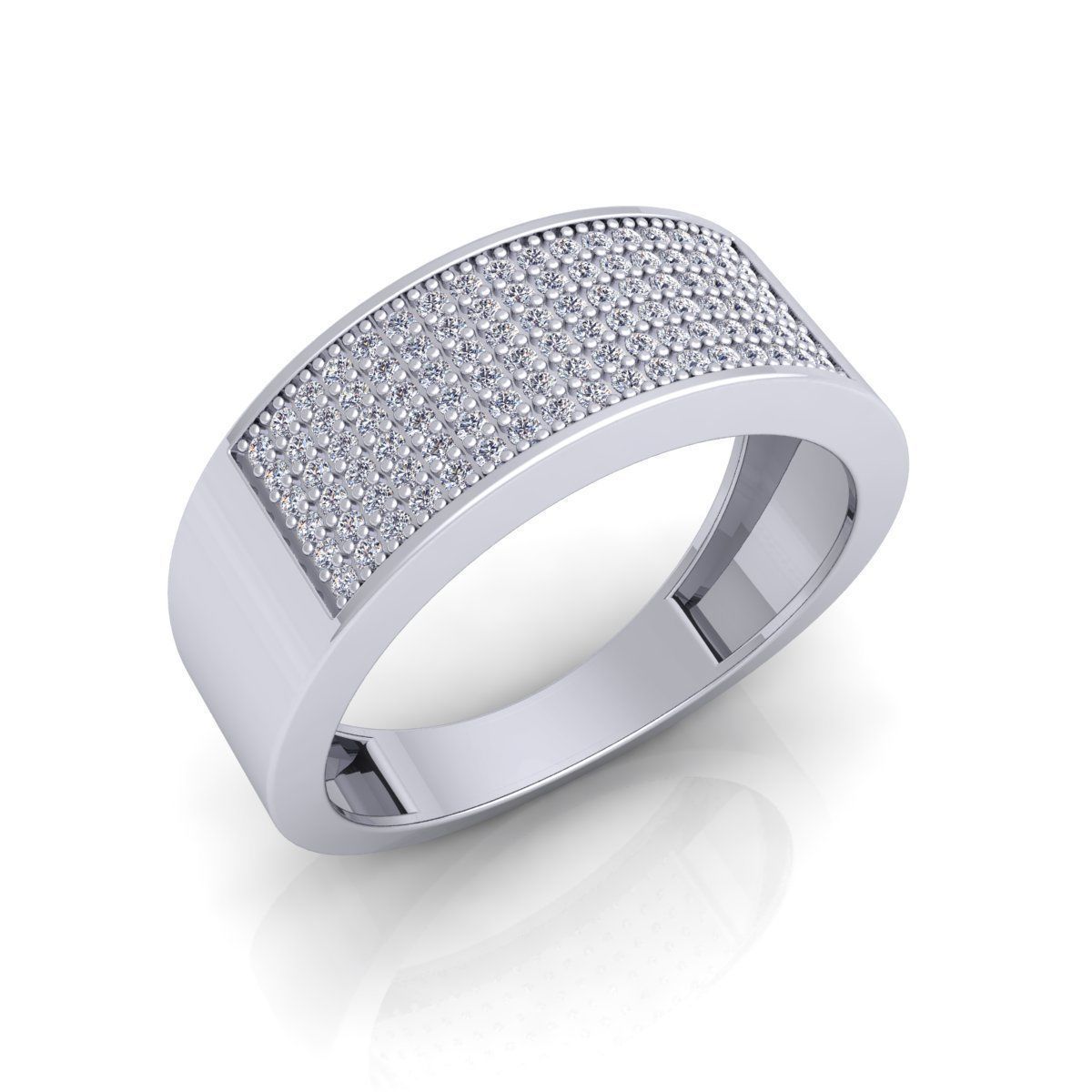 Simple Mens Ring  3D print model_7