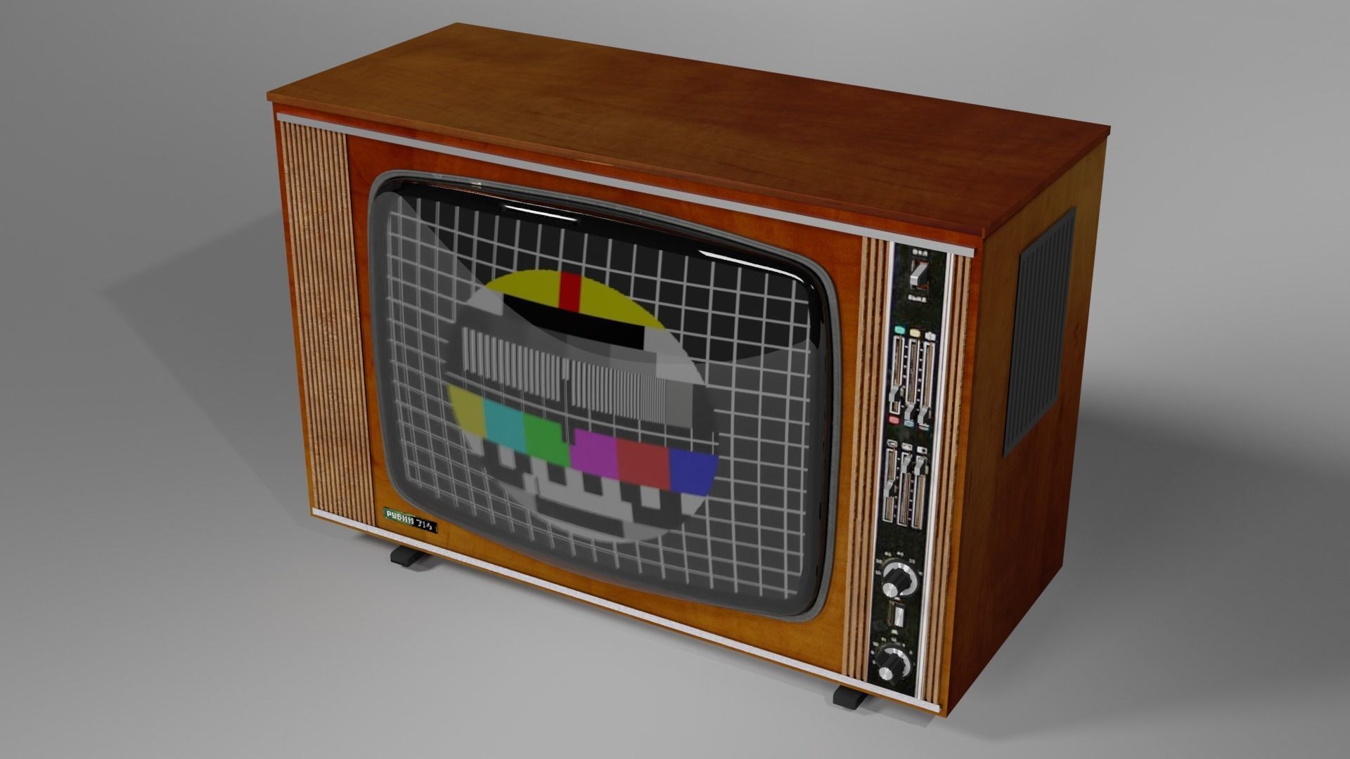 TV Rubin 714 Free 3D model_7