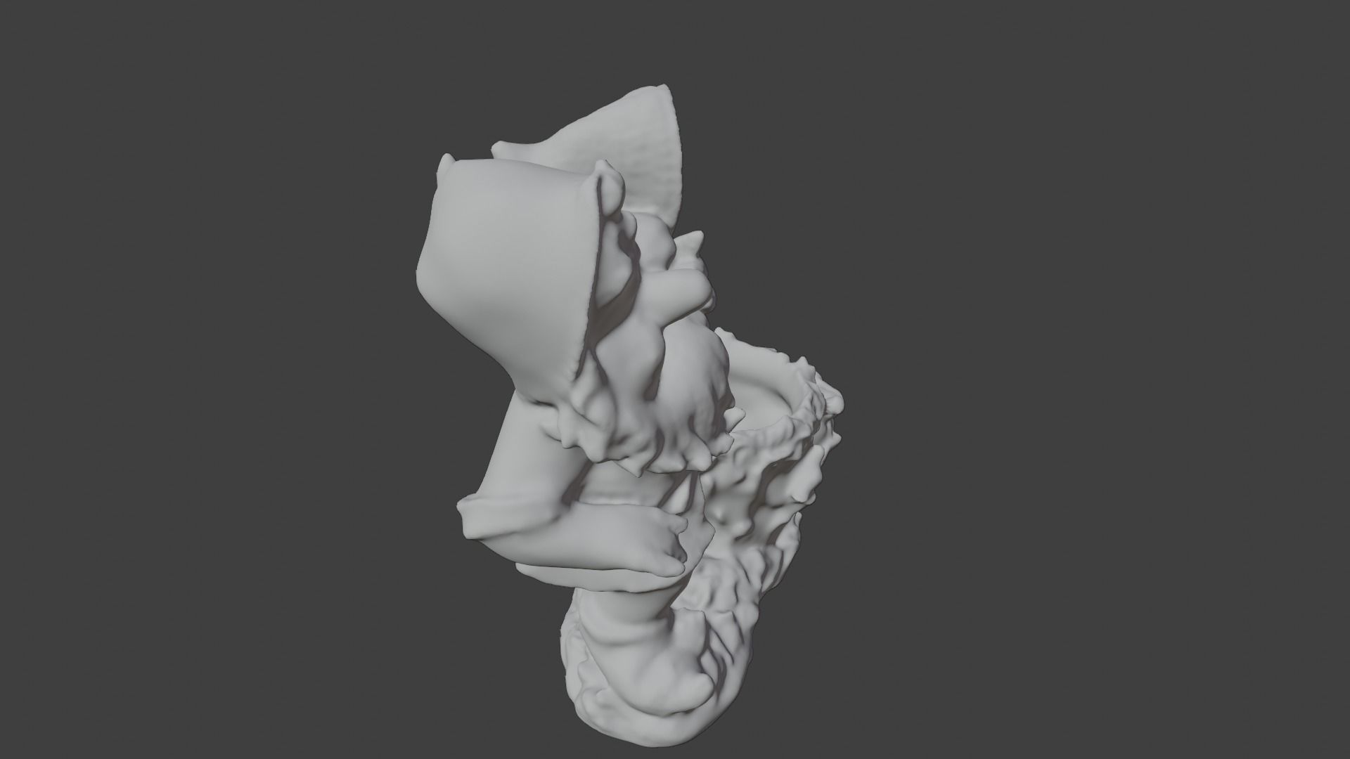Gnome with flowerpot 3D print model_4