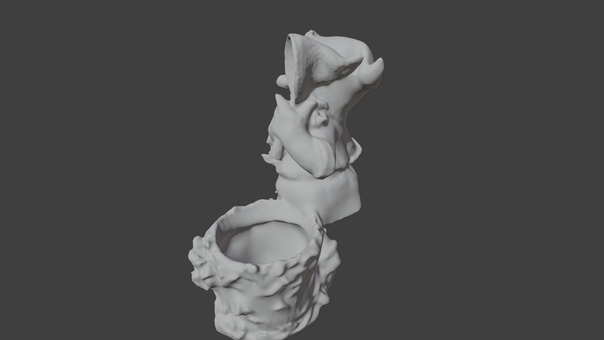 Gnome with flowerpot 3D print model_9