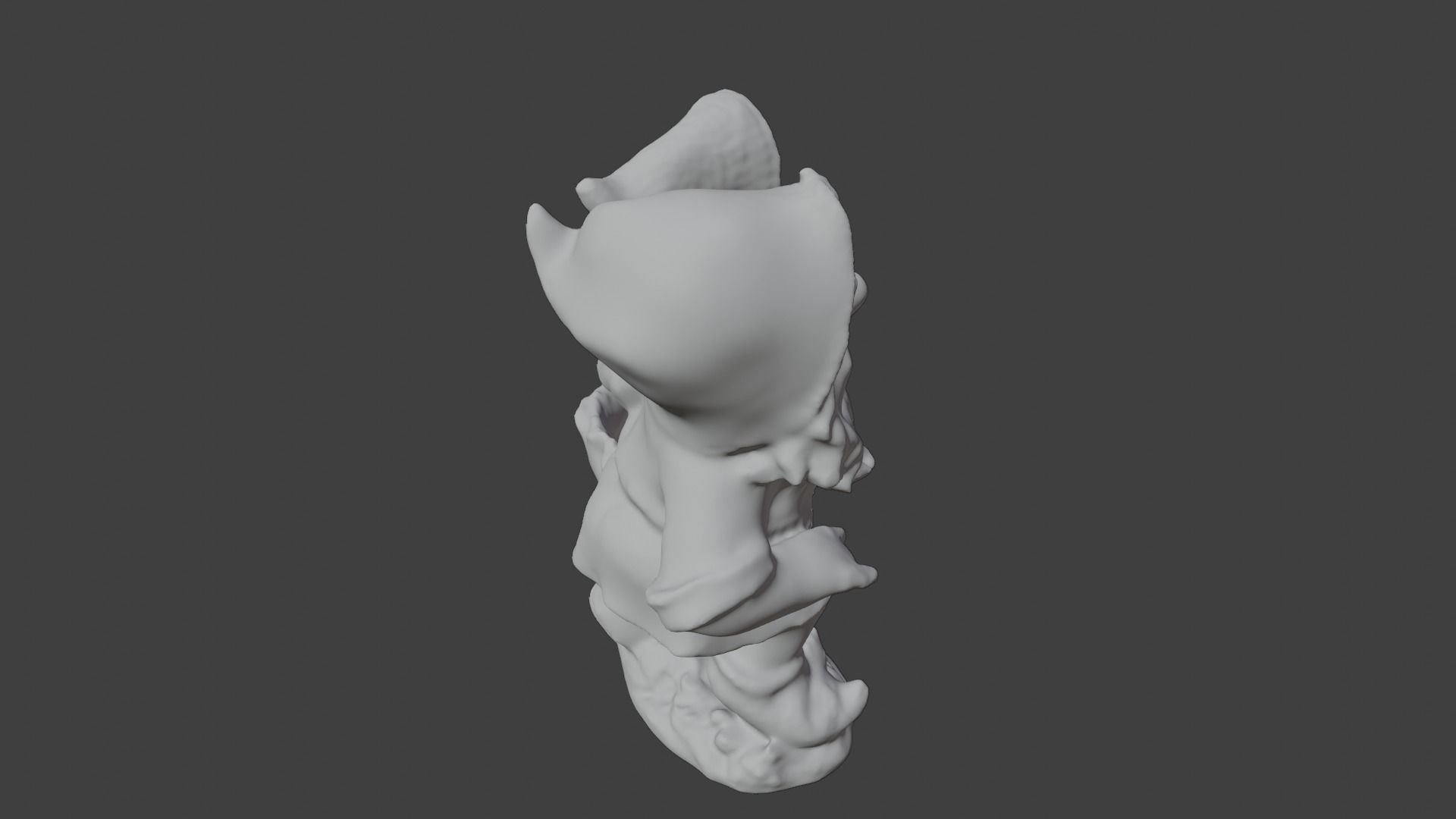 Gnome with flowerpot 3D print model_5