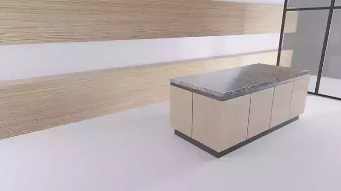 Kitchen Center Island Free low-poly 3D model