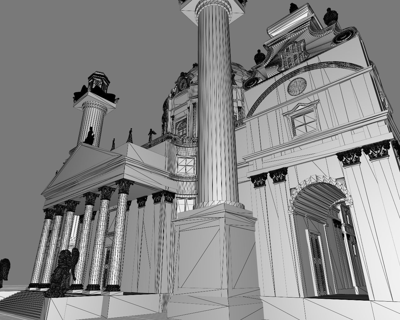 Karlskirche - Vienna Austria 3D model_11