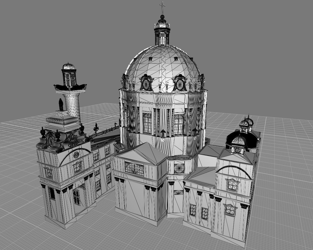 Karlskirche - Vienna Austria 3D model_8