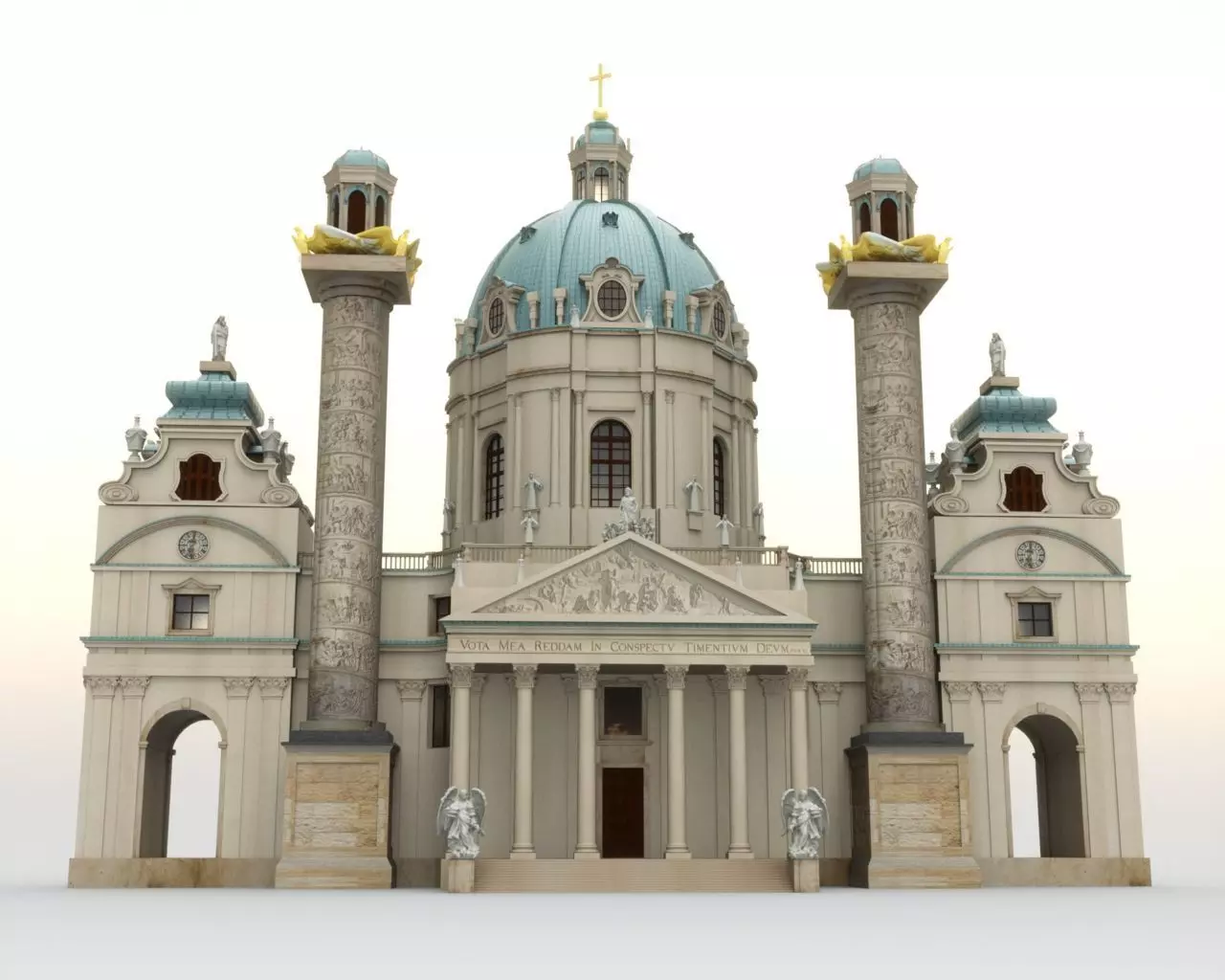 Karlskirche - Vienna Austria 3D model_0