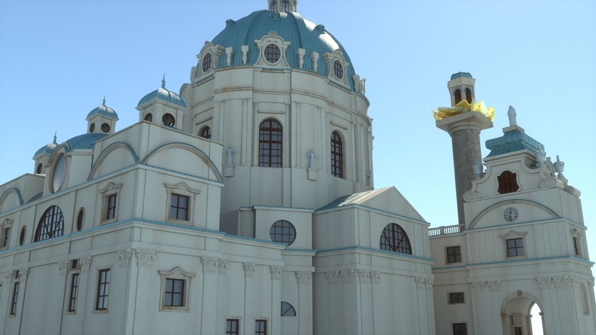 Karlskirche - Vienna Austria 3D model_7