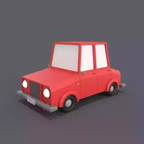 Cartoon Low Poly Cars 3D model