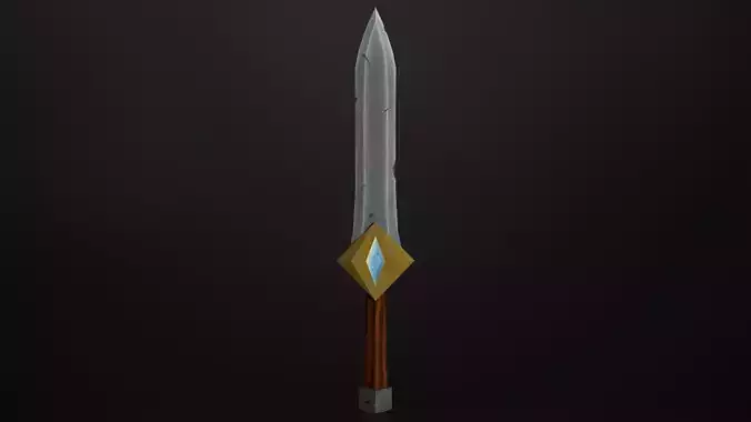Fantasy Lowpoly Sword Low-poly 3D model