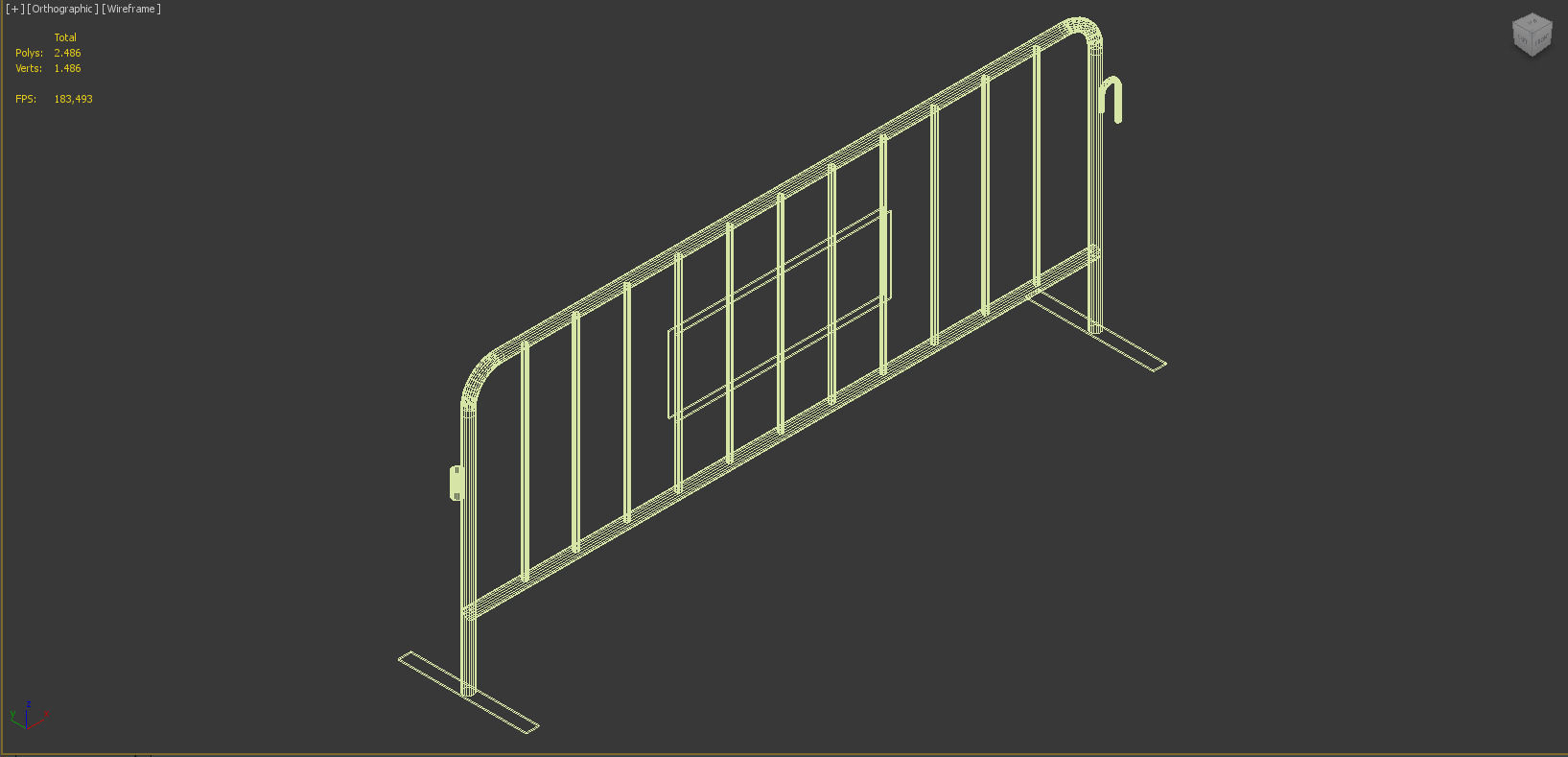 Construction Fence 3D model_2
