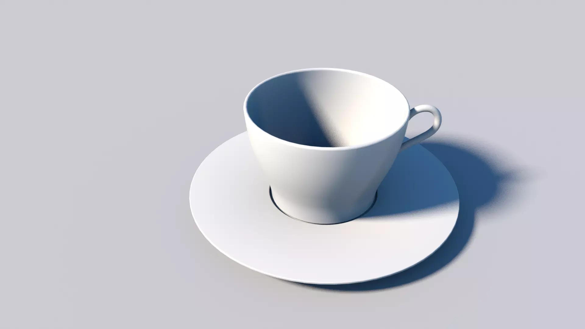 Coffee Teacup with Plate Free 3D model