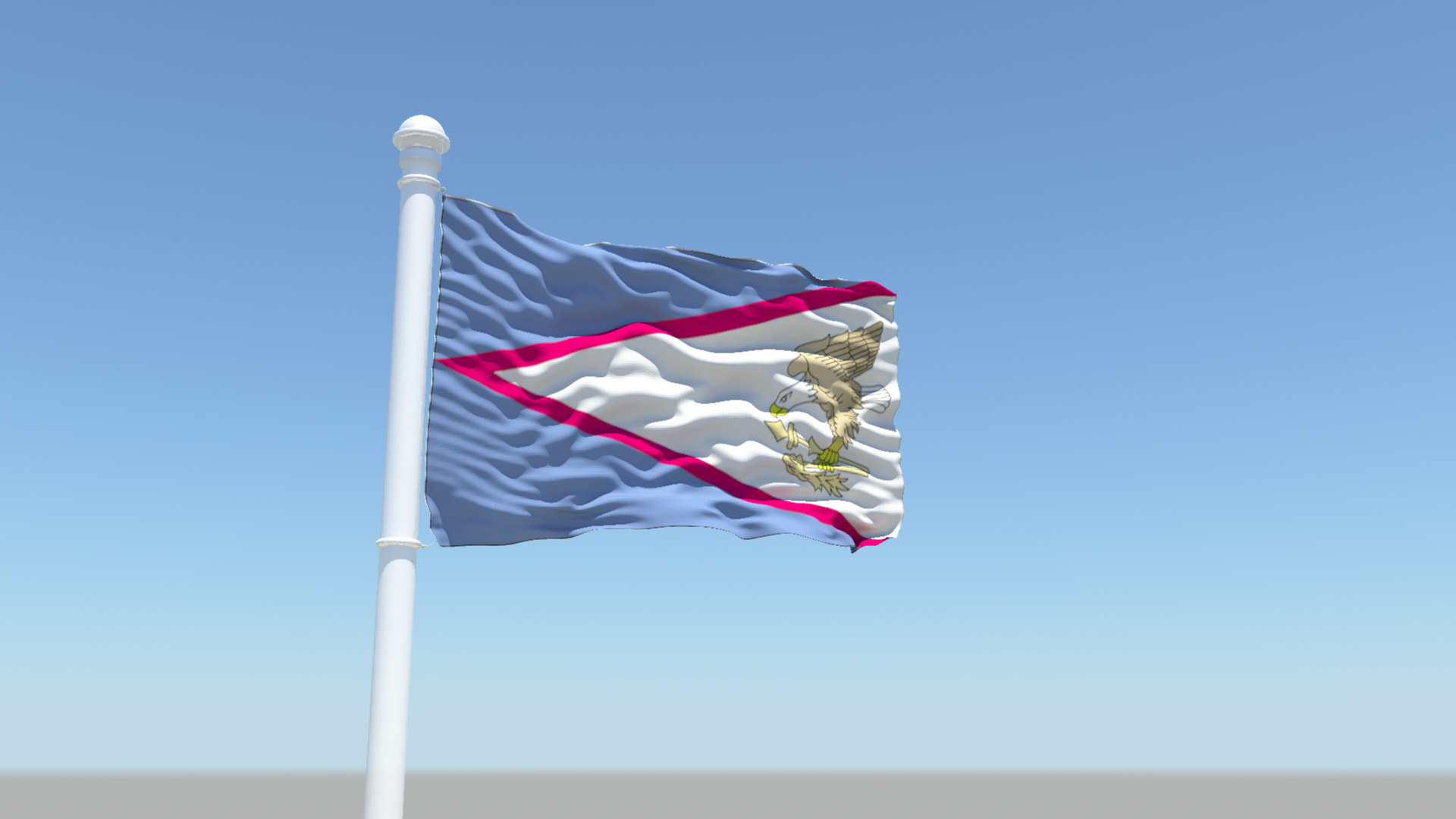 American Samoa Flag 3D model_2