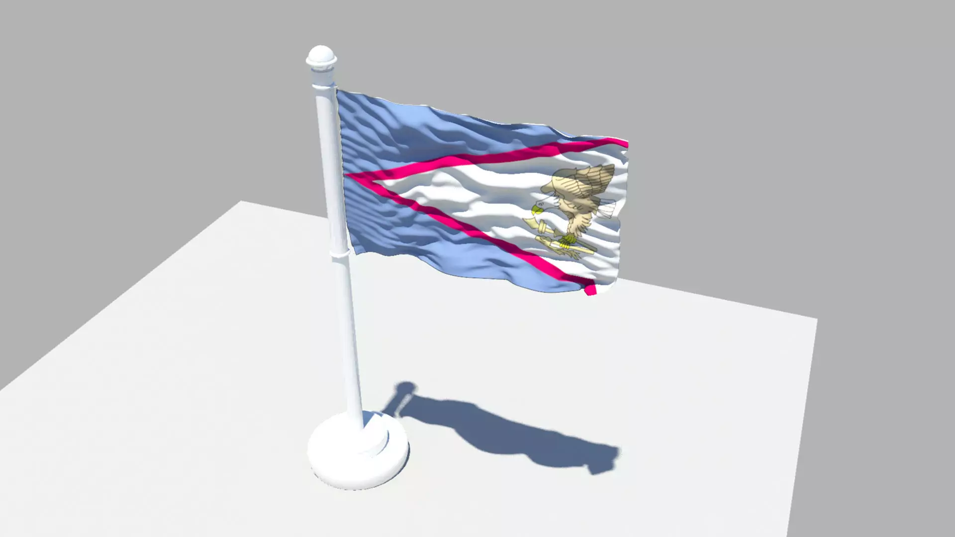 American Samoa Flag 3D model_0