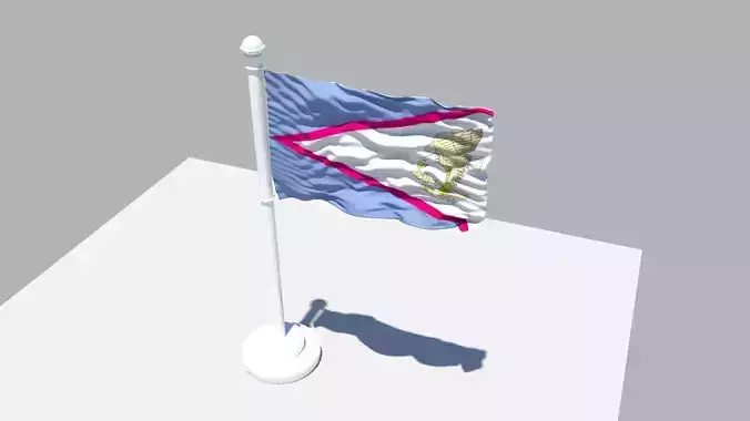 American Samoa Flag 3D model