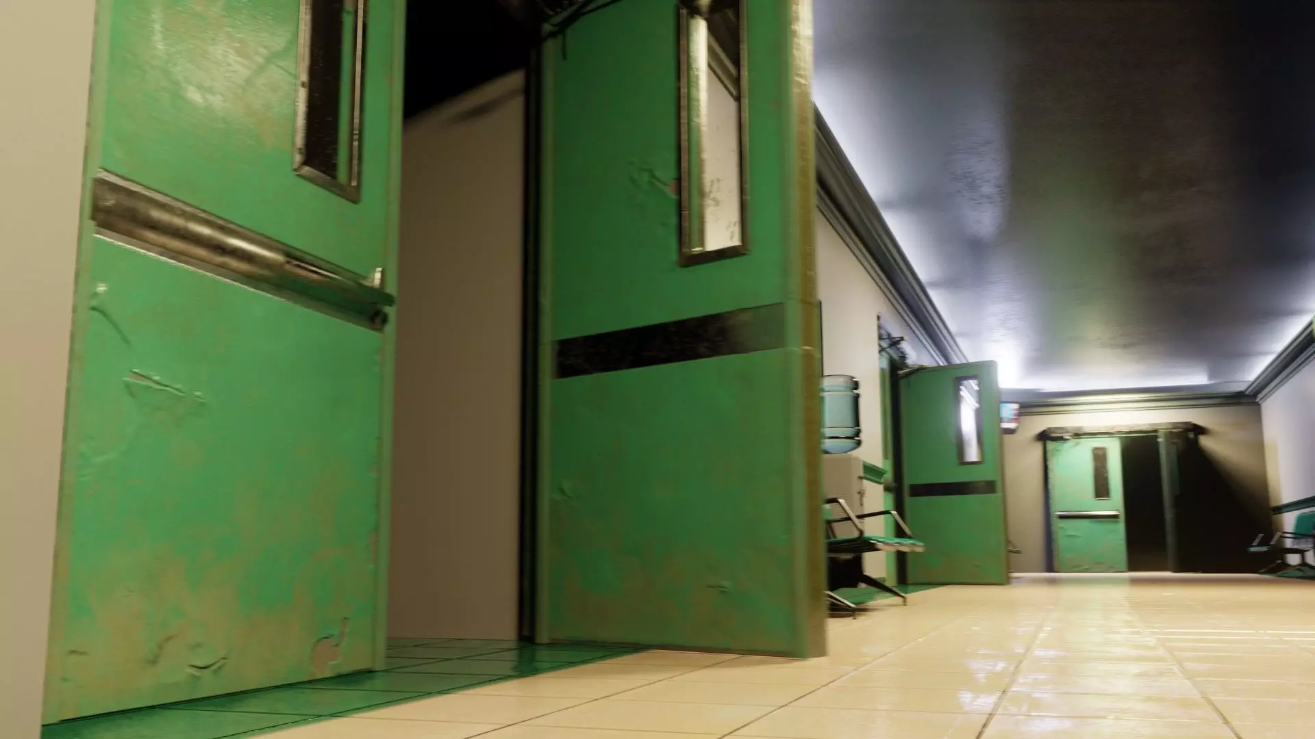 hospital scene with pbr game ready assets 3D model_0