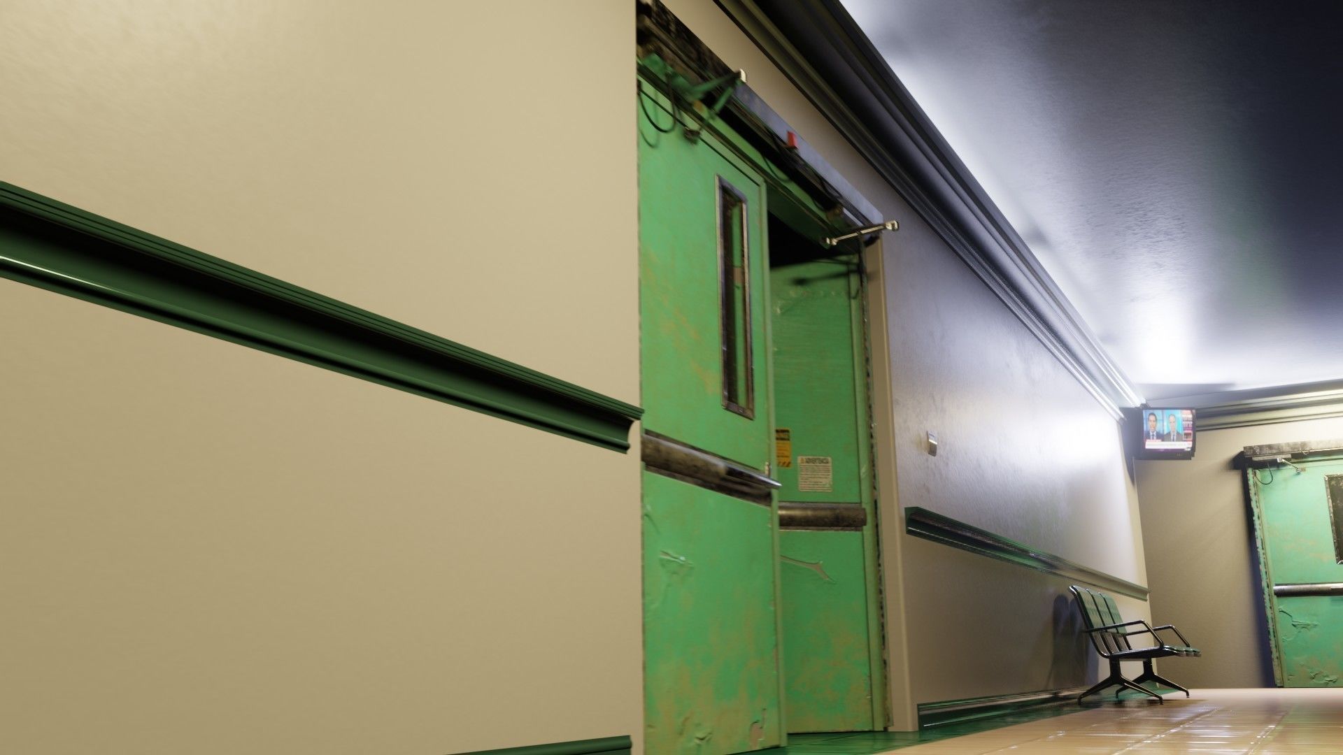 hospital scene with pbr game ready assets 3D model_6