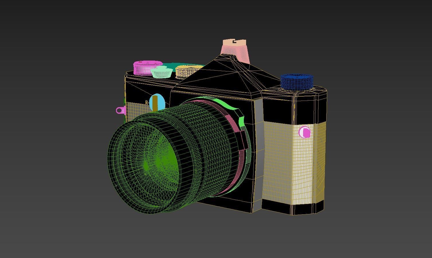 Old Photo Camera Free 3D model_5