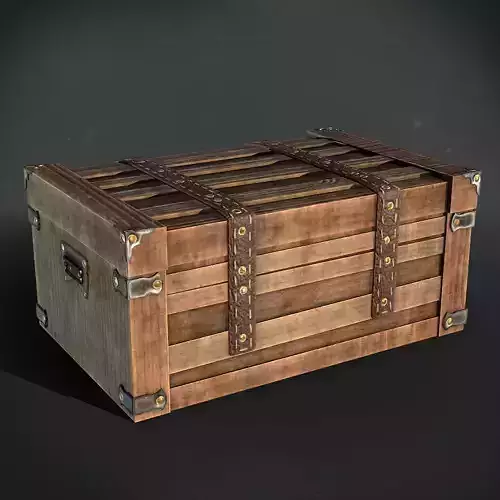 Stylized Wooden Chest pbr