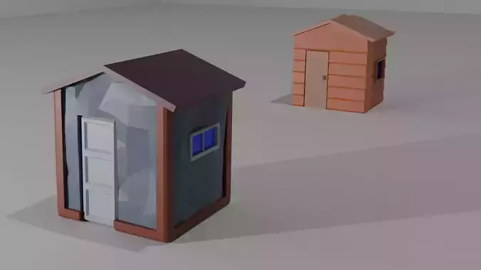 Houses two outhouses