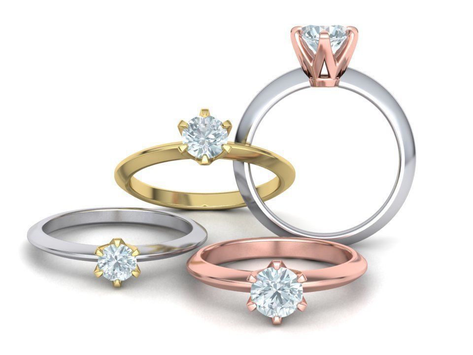 Solitaire 6claw Crown Rings Collection  _2